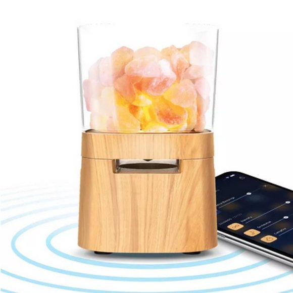 Lomi Wireless Bluetooth Speaker Lamp w/ Himalayan Salt + Satin Sleep 4-in-1 New! - Picture 4 of 7